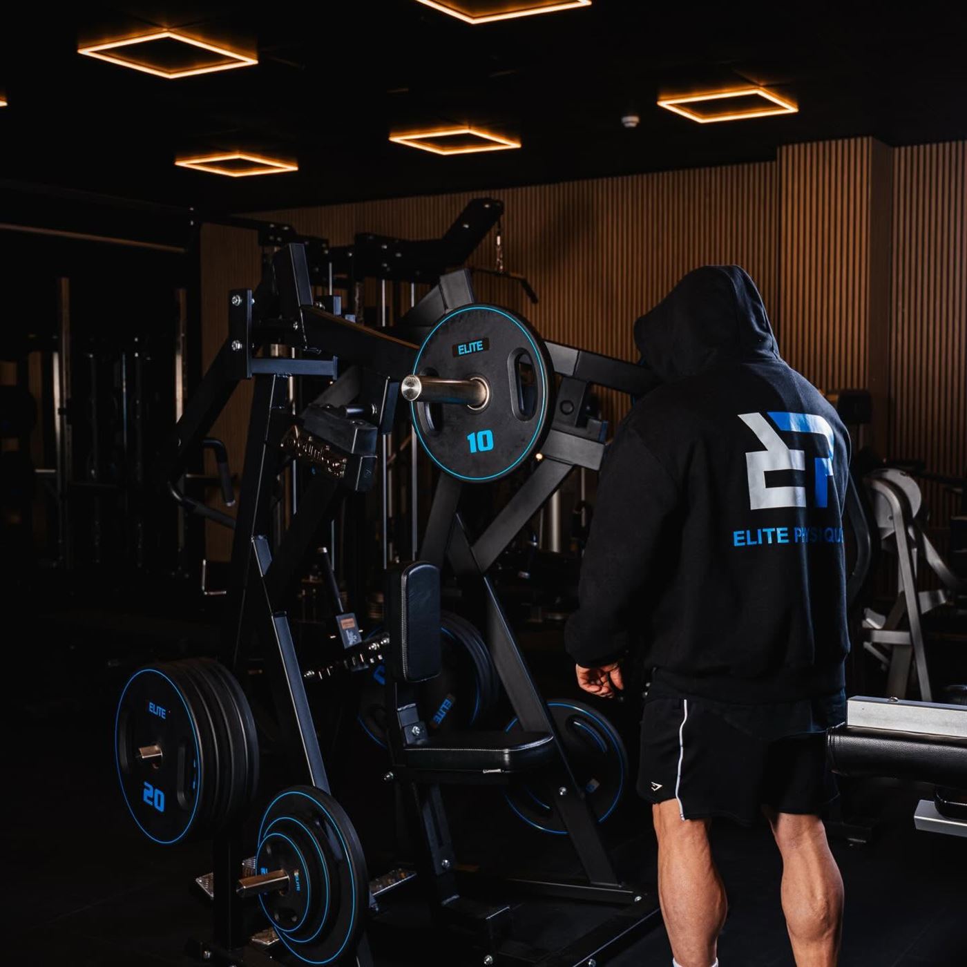 Dave Baldry in the Elite Physiques weights area